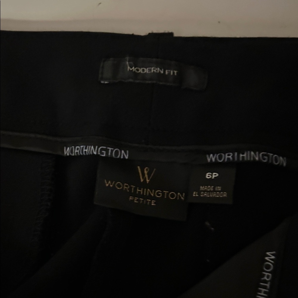 Worthington Modern Fit Black Pants - Picture 2 of 3